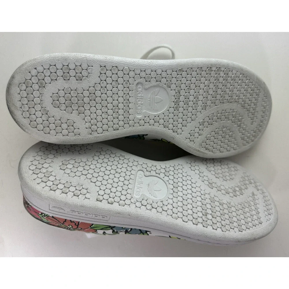 Adidas x Stan Smith All-Over Floral Print Shoes 2021 Sneakers Cloud White Size 8 - Picture 15 of 16